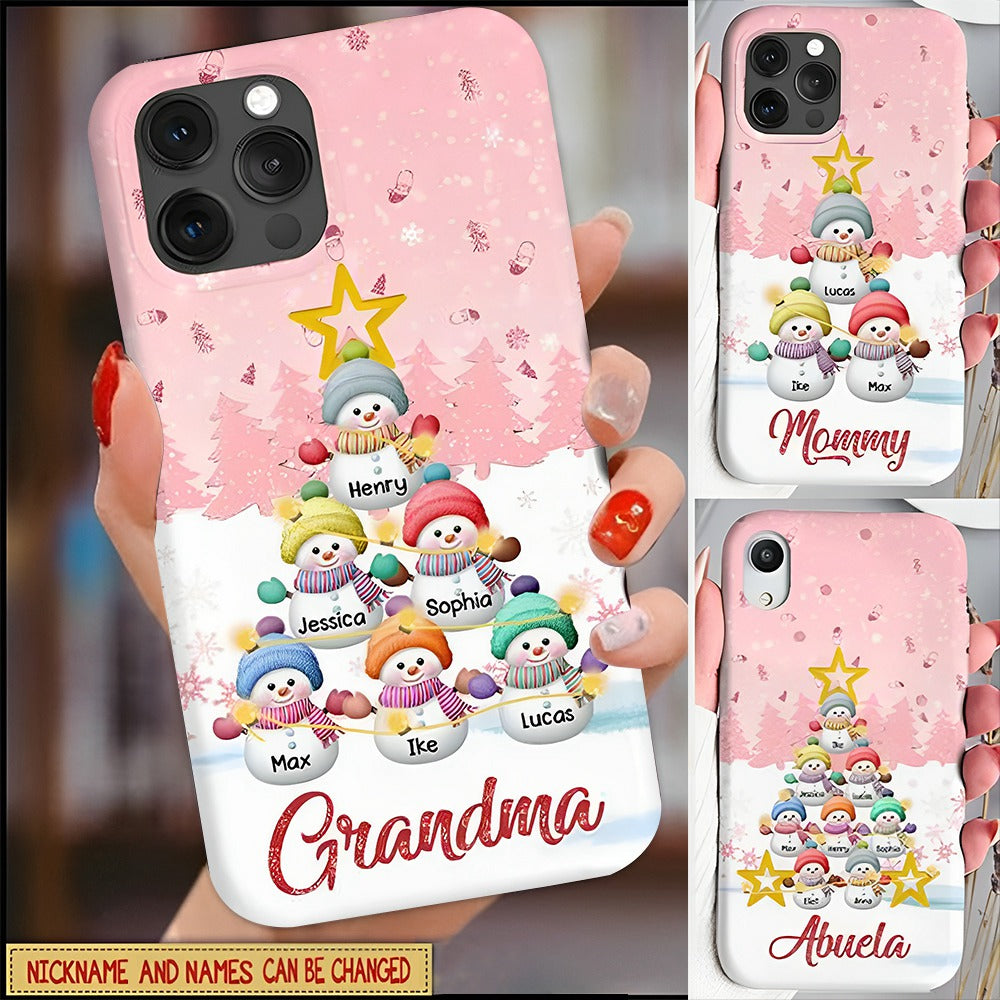 Personalized Snowman Kid Silicon Phone Case