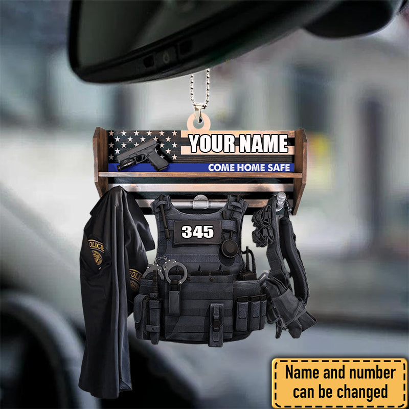 PERSONALIZED POLICE UNIFORM ACRYLIC ORNAMENT