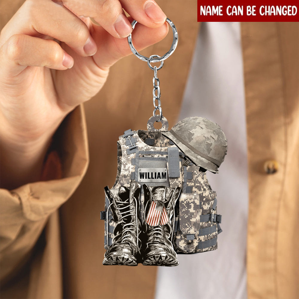 Boots & Hat - Personalized Flat Acrylic Keychain