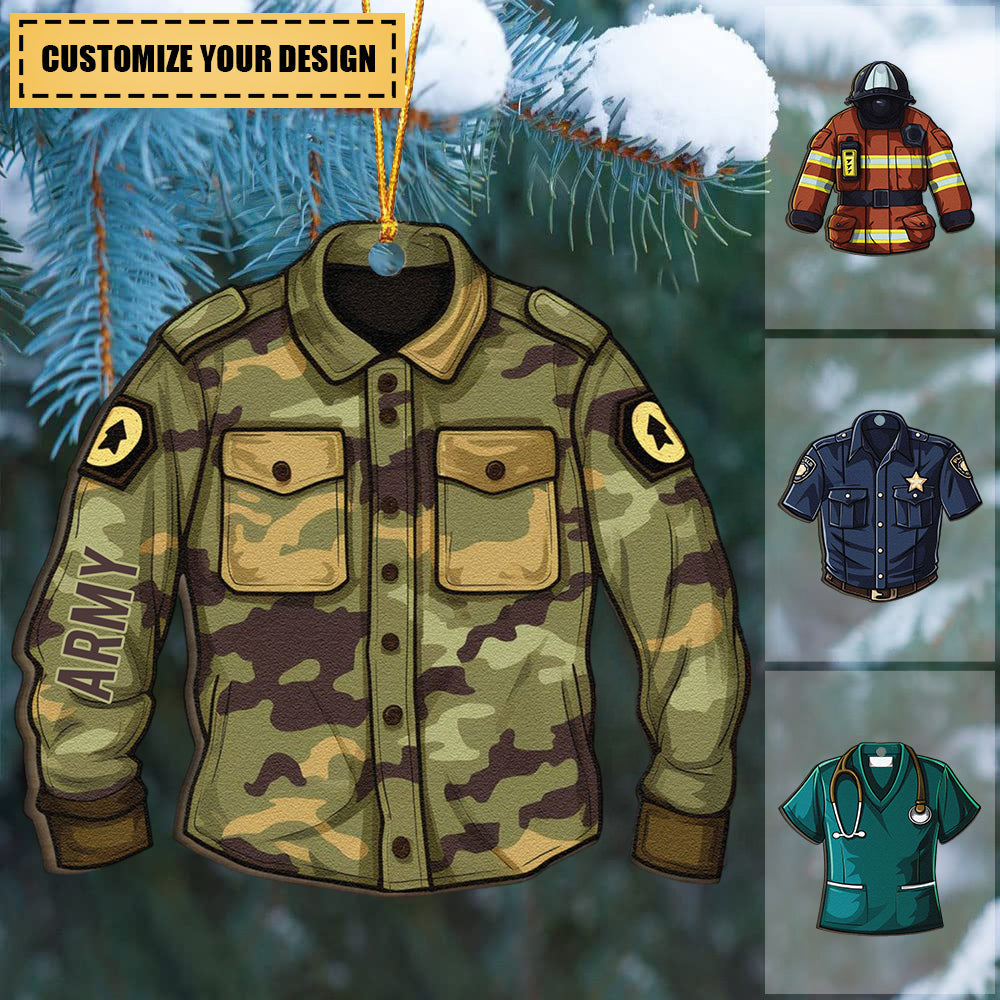 Job Uniform - Personalized Custom Shaped Christmas Ornament