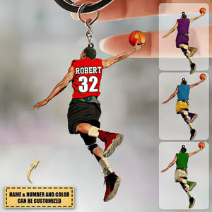 Personalized Basketball Player Acrylic Keychain For Basketball Fans