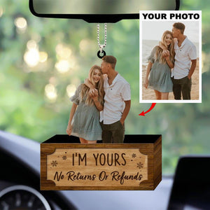 Personalized Photo Acrylic CAR Ornament -I‘m Yours, Gift for Couple