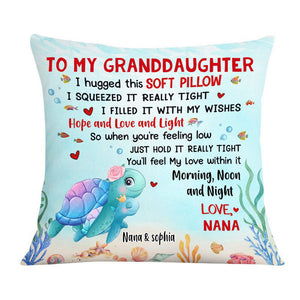 Granddaughter Granddaughter Grandson Sea Animals Hug This Pillow