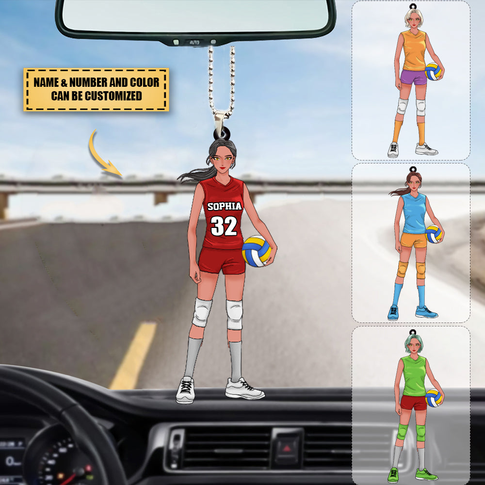 Personalized Volleyball Girl Acrylic Ornament For Volleyball Lovers