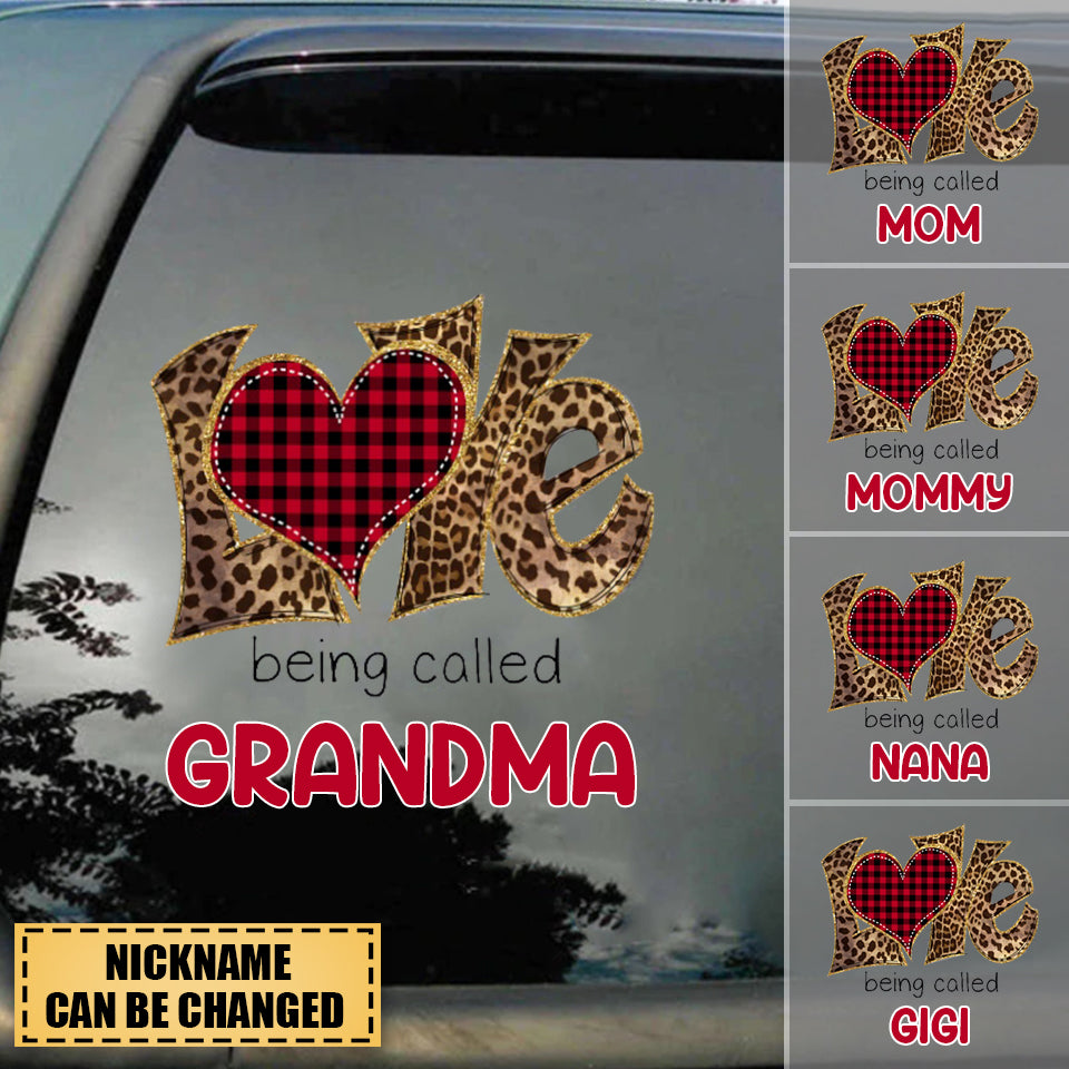 Love Be Called Grandma Personalized Decal