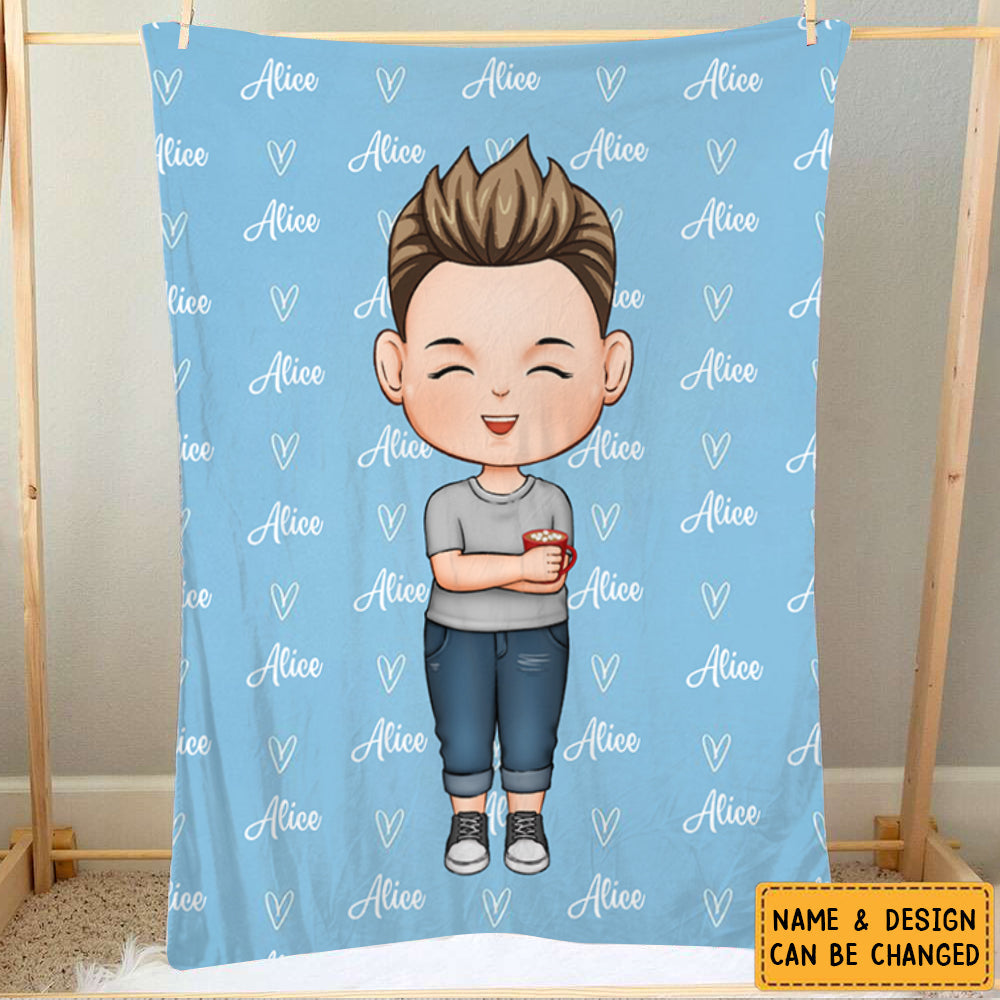 Colorful Lovely Lettering - Personalized Blanket