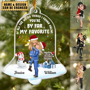 Bells For Couple - Couple Portrait Gifts by Occupation - Personalized Christmas Ornament