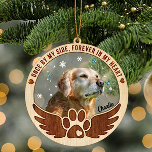 Dog Memorial - Your Wings Were Ready But My Heart Was Not - Custom Wood and Acrylic Ornament