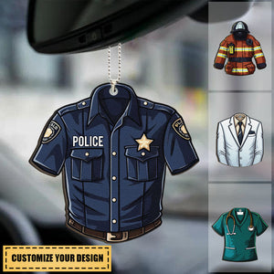 Job Uniform - Personalized Custom Shaped Car Ornament