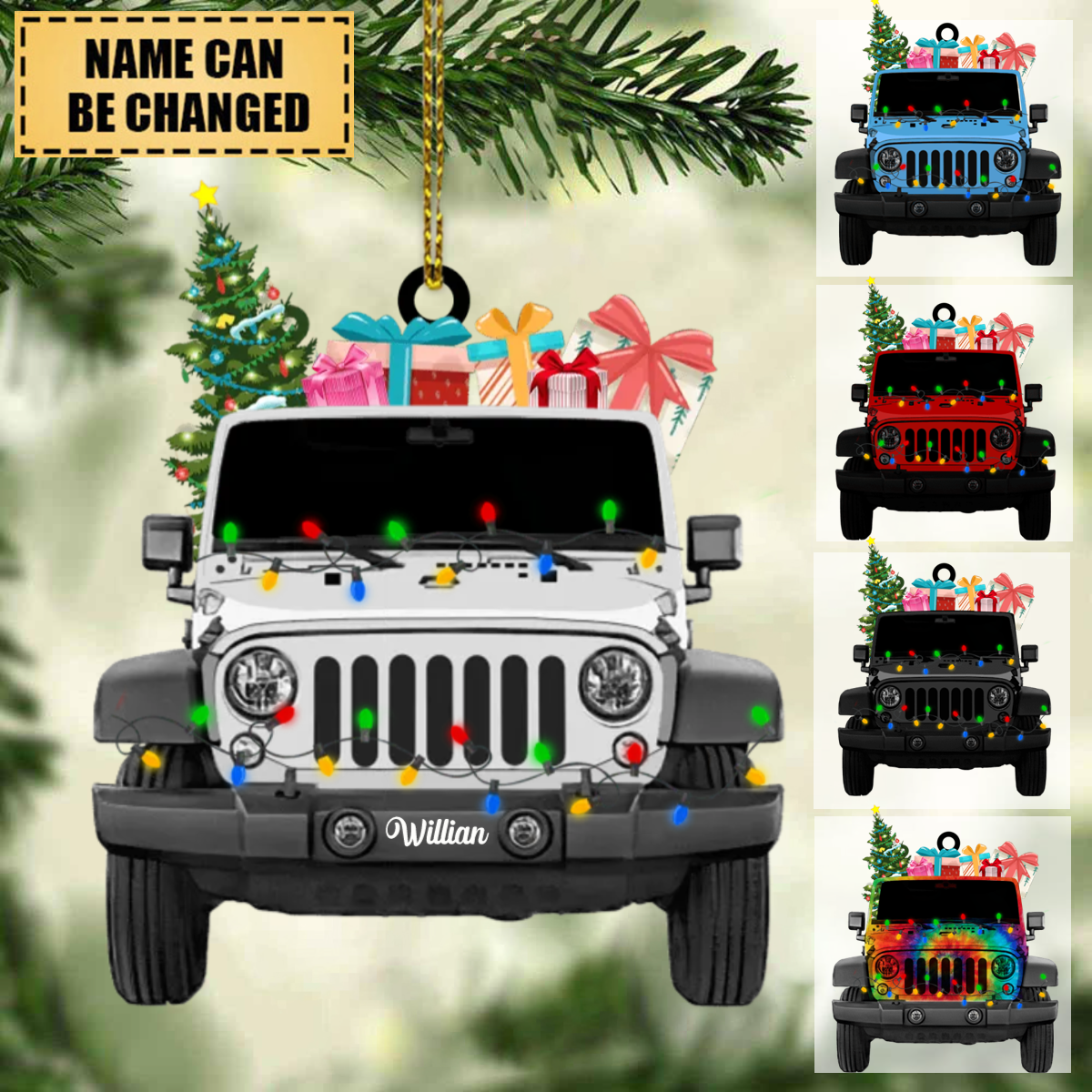Christmas Off-Road Car Personalized Cut Ornament Gift For Off-Road Car Lover