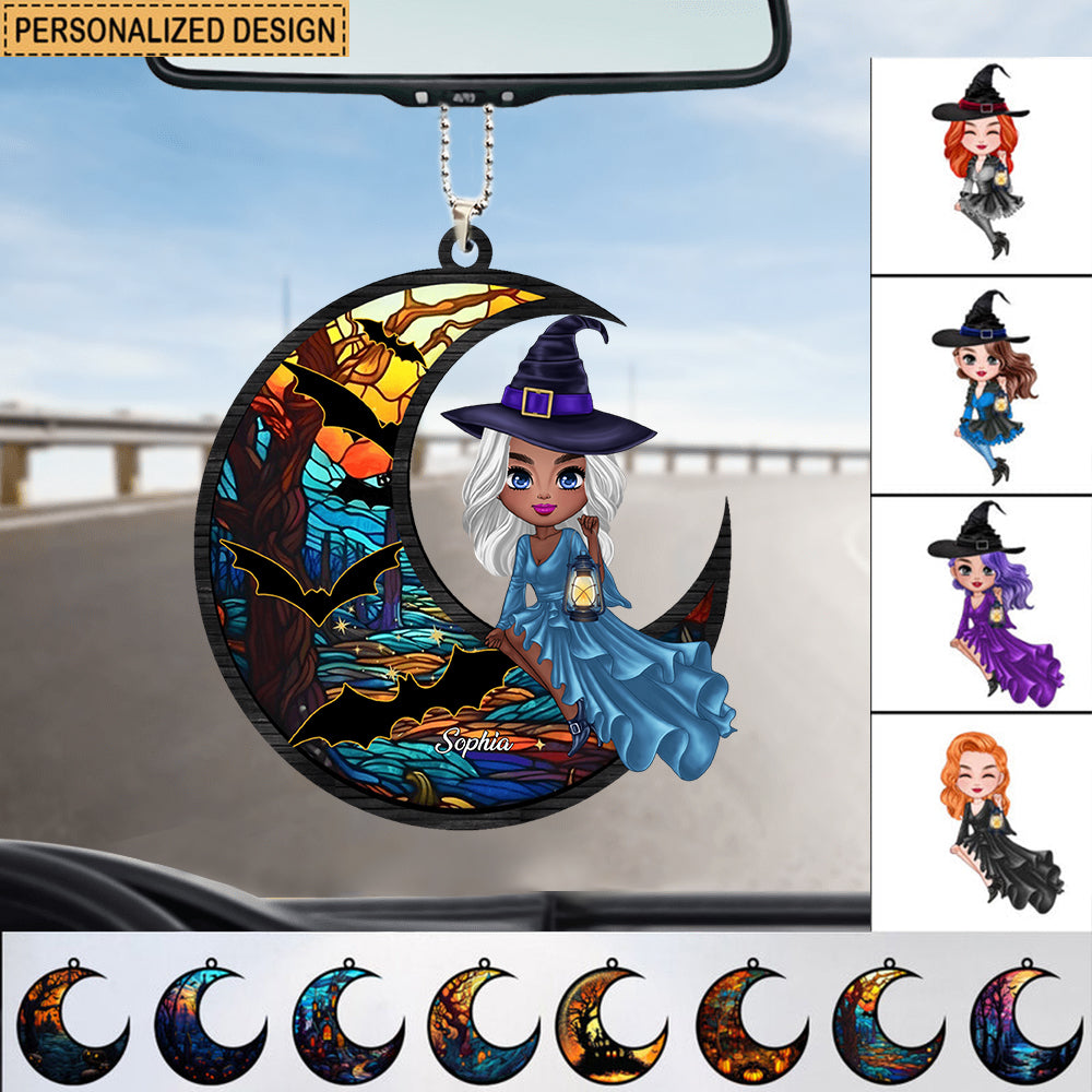 Gift For Witch Lover, Halloween Gift - Personalized Car Ornament