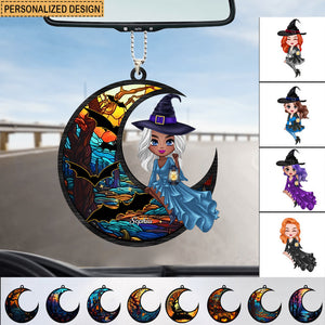 Gift For Witch Lover, Halloween Gift - Personalized Car Ornament