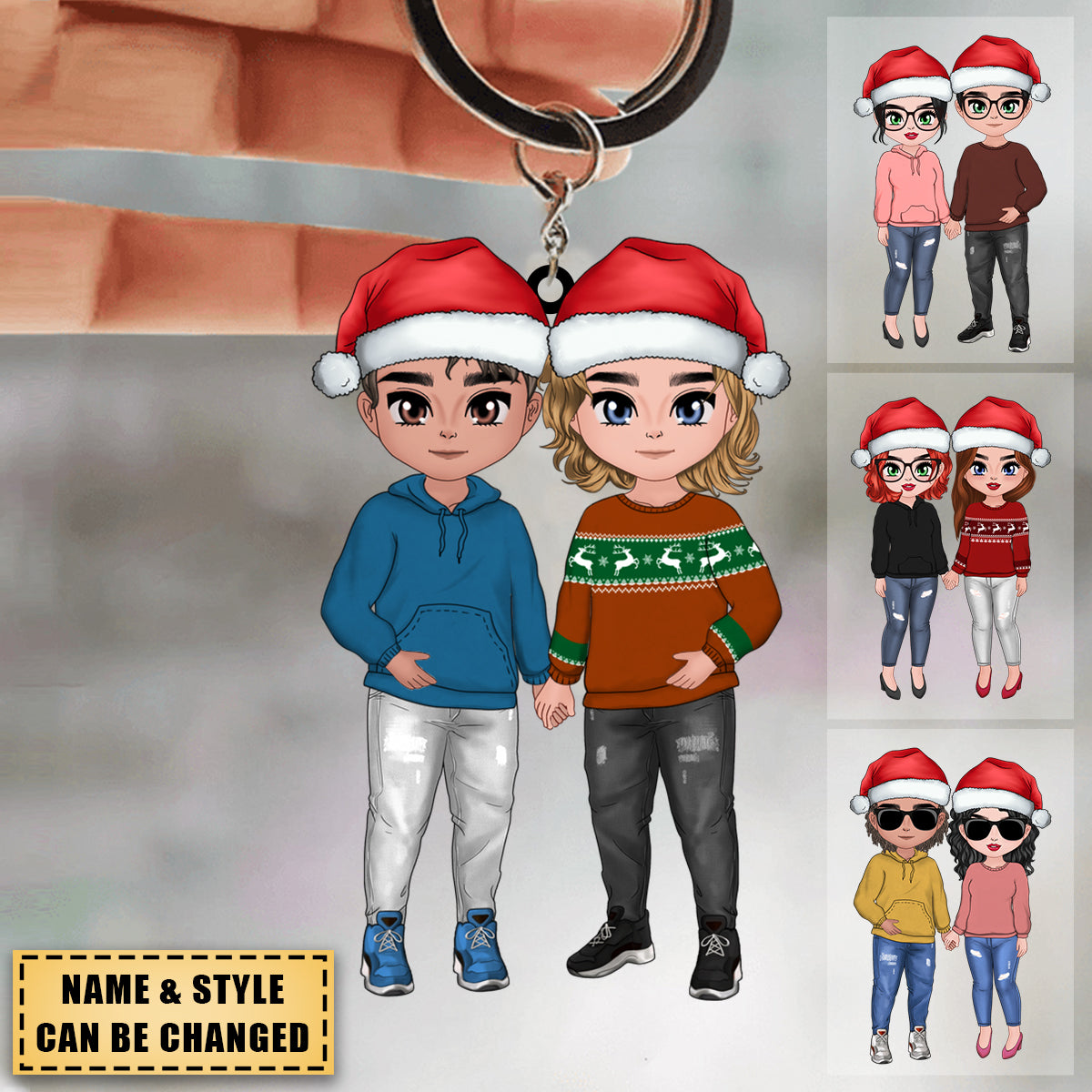 Personalized Gift For Husband, Wife Couple Keychain