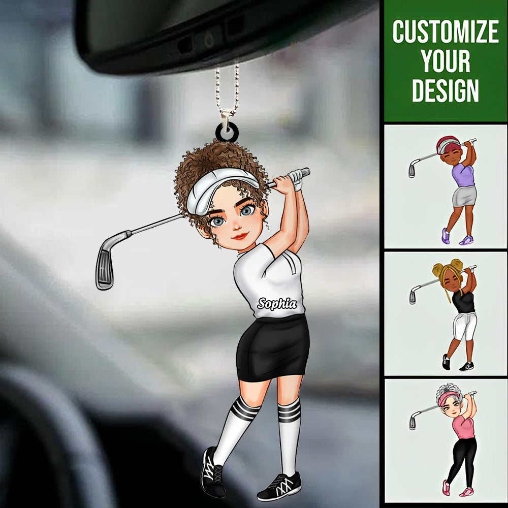Personalized Holiday Golf Girl Perfect Gift For Your Loverd One