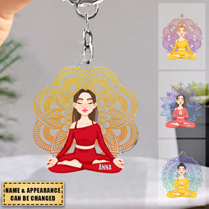 Yoga Life - Personalized Keychain