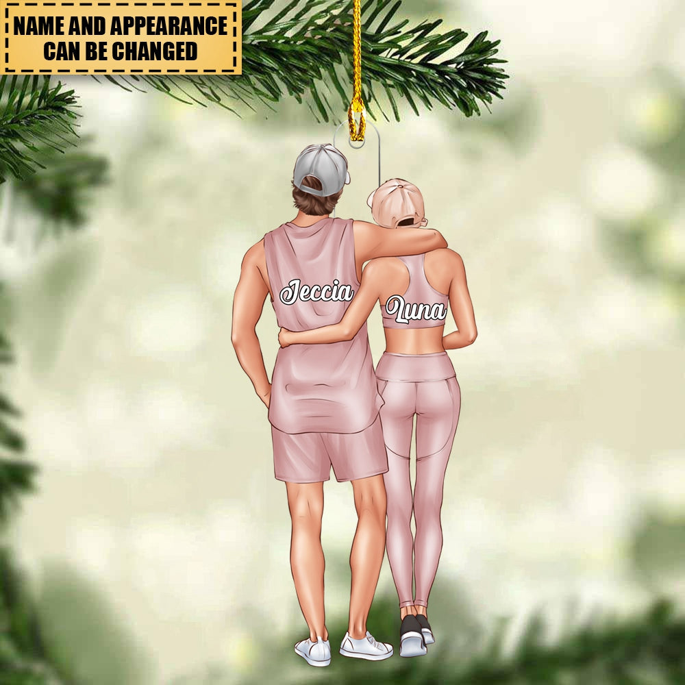 Sweetest Fitness Couple- Personalized Acrylic Christmas Ornament