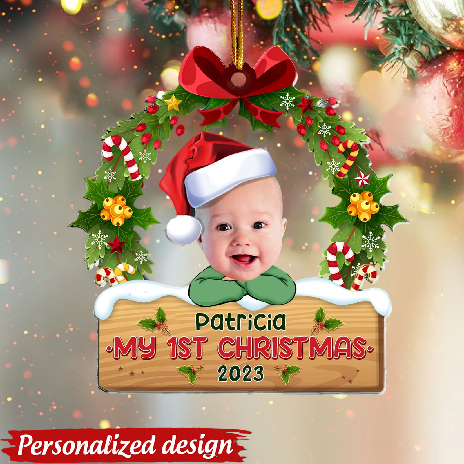 My 1st Christmas - Personalized Acrylic Photo Ornament