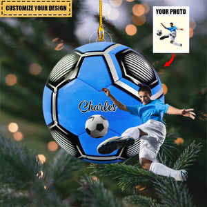 Soccer Players - Personalized Custom Photo Mica Ornament - Christmas Gift For Soccer Players, Soccer Lovers, Family Members