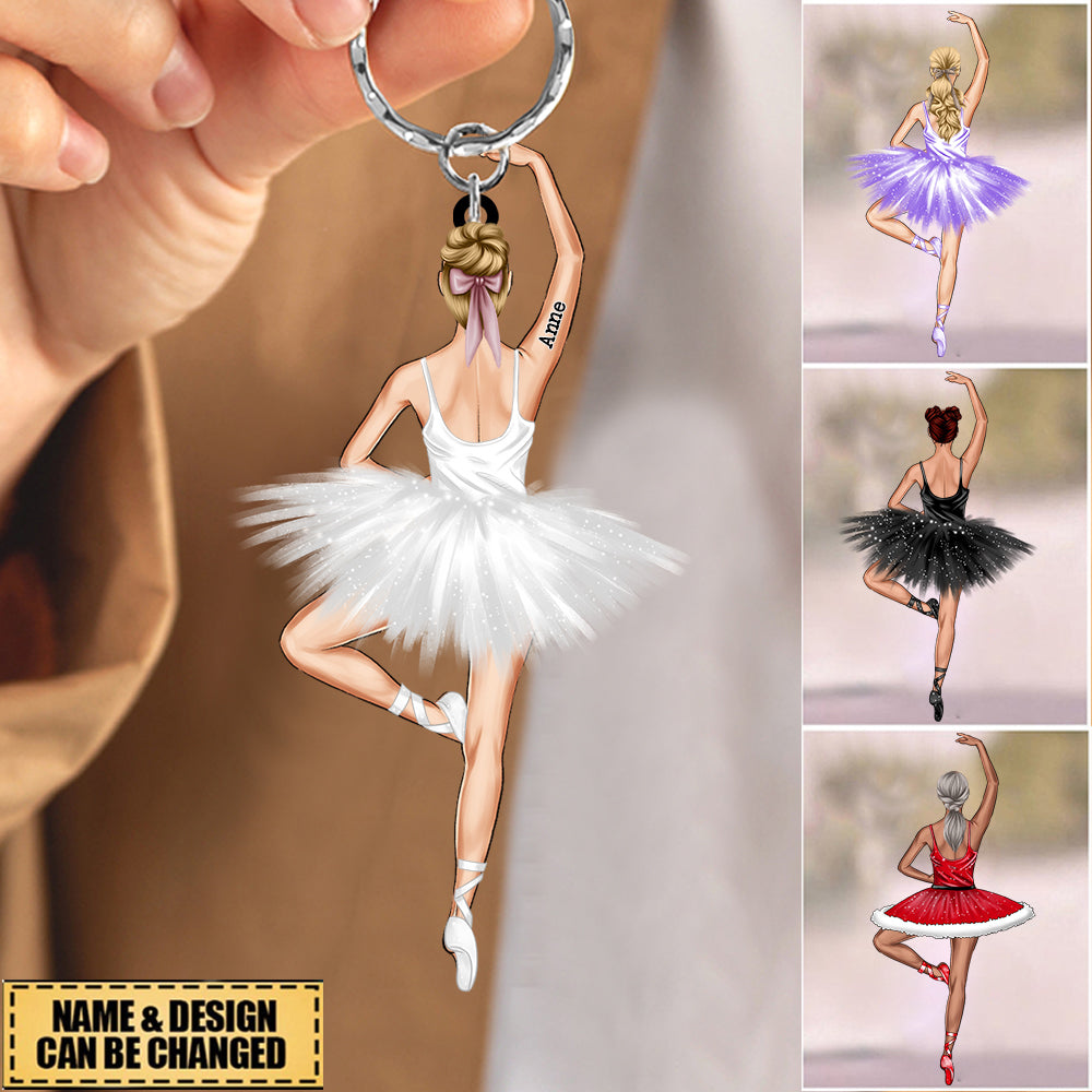 Cute Doll Ballerina Personalized Acrylic keychain