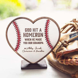 Personalized Father’s Day Baseball Heart Sign