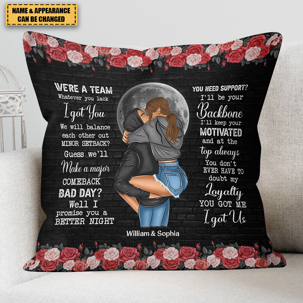 We're A Team Couples - Personalized Pillow