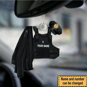 PERSONALIZED POLICE VEST FULL SET ORNAMENT