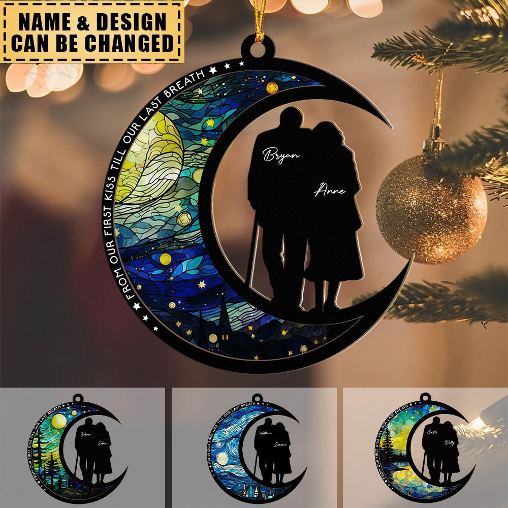 From Our First Kiss Till Our Last Breath - Personalized Suncatcher Ornament