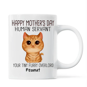 Watercolor Cute Cats Happy Mother‘s Day Cat Human Servant Personalized Mug