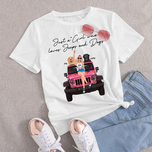 Just A Girl Who Loves OFF-ROAD Car And Dogs Personalized Shirt