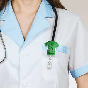 Personalized Nurse Scrubs Healthcare Badge Reel