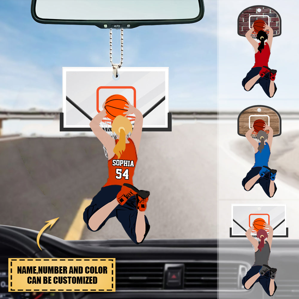 Personalized Basketball Slam Dunk Shaped Ornament For Basketball Lovers