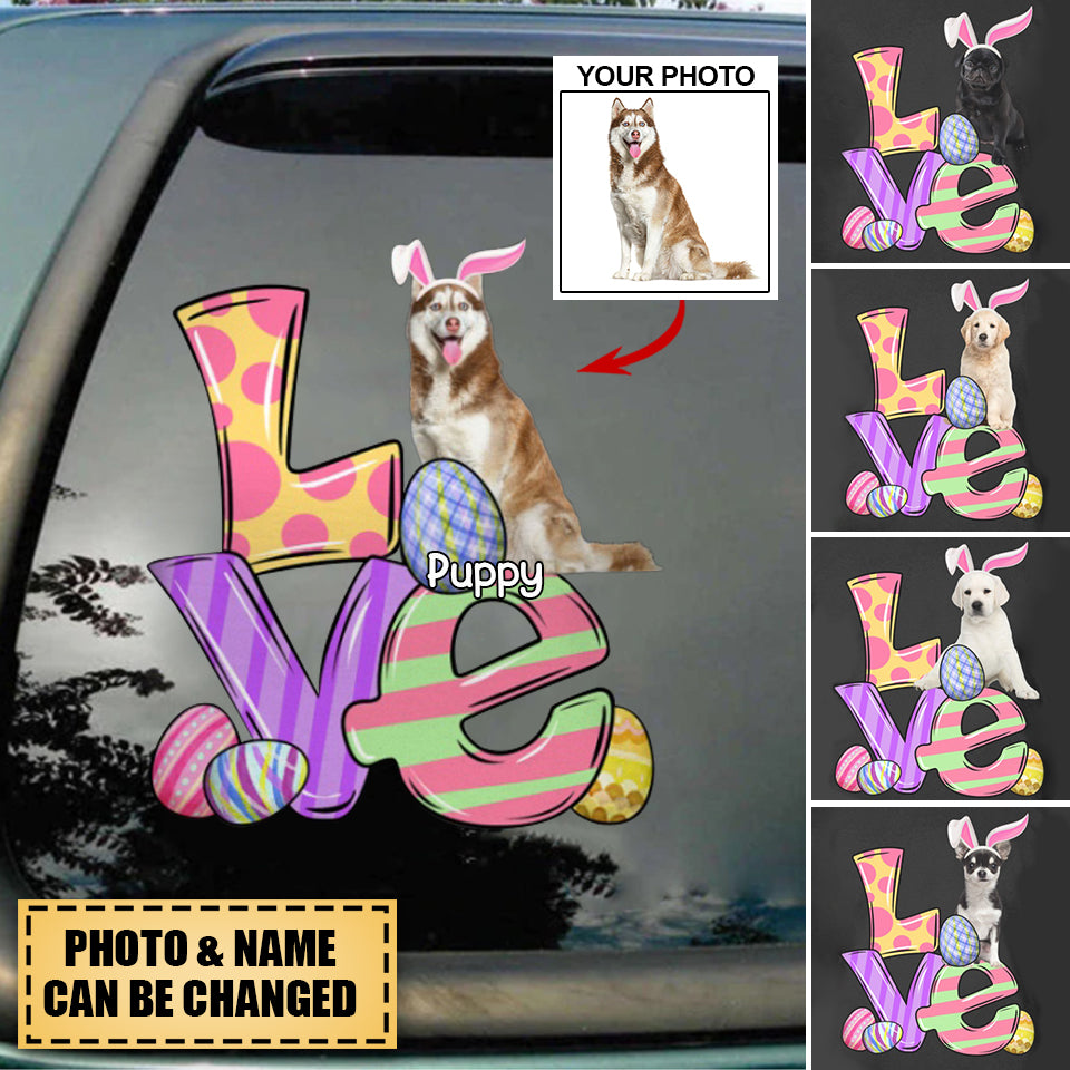 Easter LOVE Letter - Dogs Personalized Decal