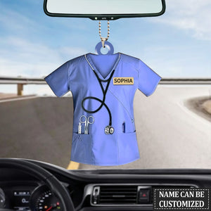 Personalized Nurse Scrubs - Gift for nurse Stainless steel Ornament