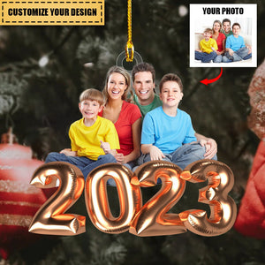 2023 Christmas Balloon - Personalized Photo Ornament - Christmas Gift For Family Members