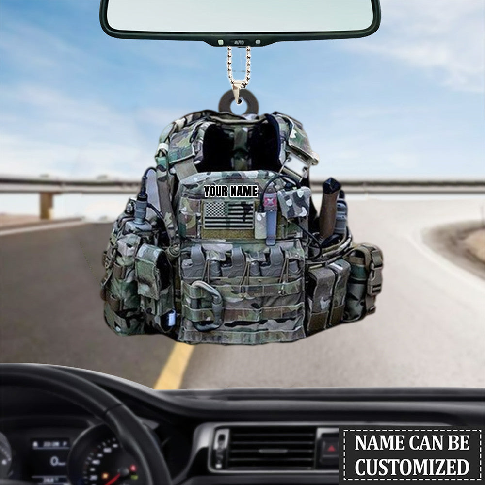 PERSONALIZED ARMY EQUIPMENT ORNAMENT, CUSTOM EQUIPMENT FLAT ACRYLIC ORNAMENT