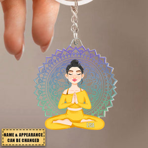Yoga Life - Personalized Keychain