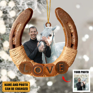 Personalized Photo Ornament - Christmas Gift For Horse Lover
