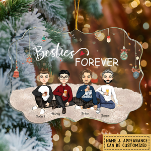 Besties Forever - New Version - Personalized Acrylic Ornament