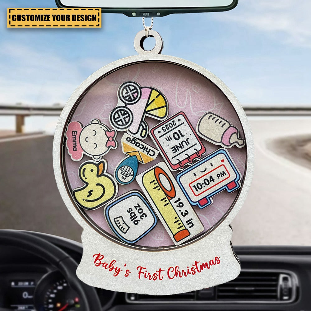 First souvenir for the baby - Personalized Car Ornament