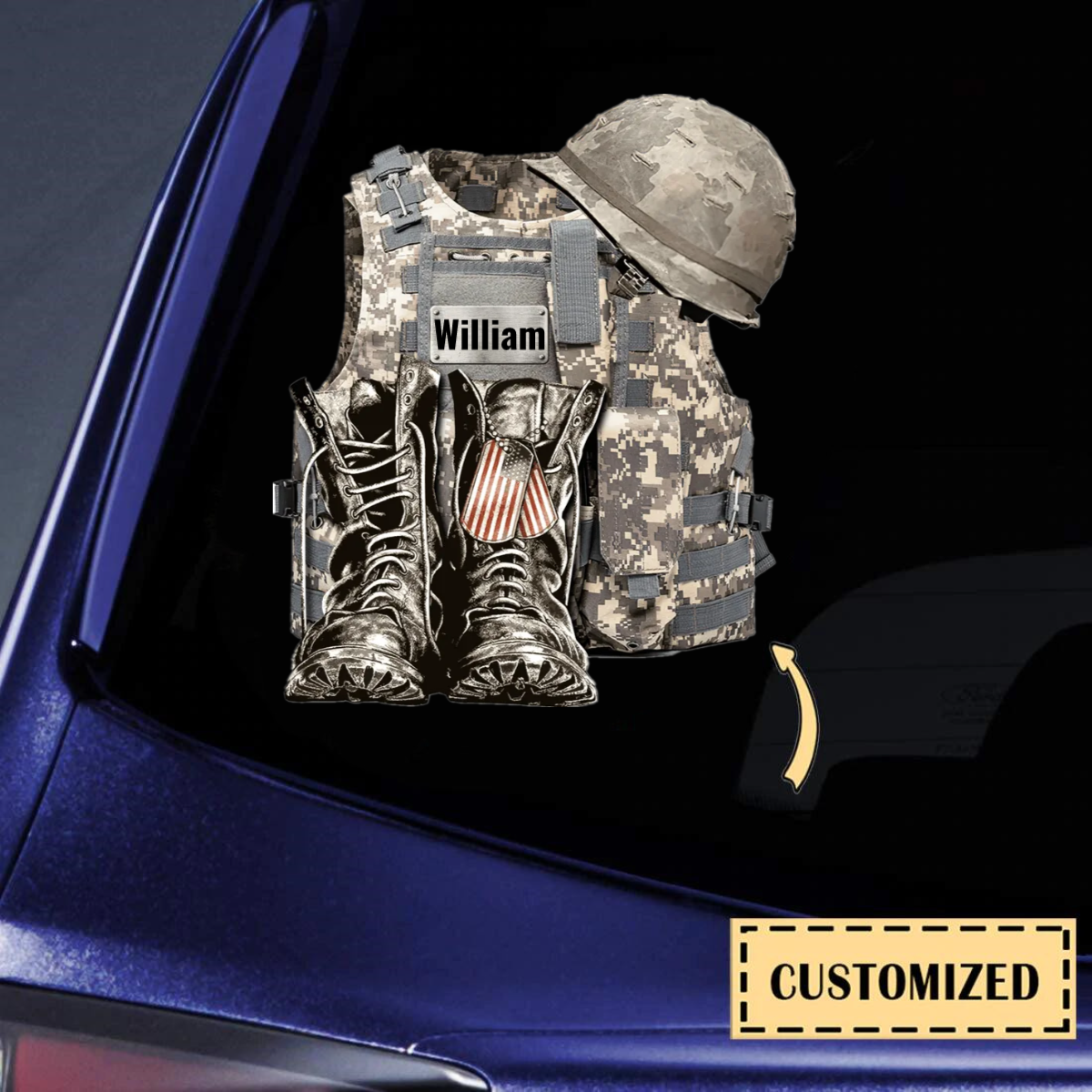 BOOTS & HAT - PERSONALIZED DECAL