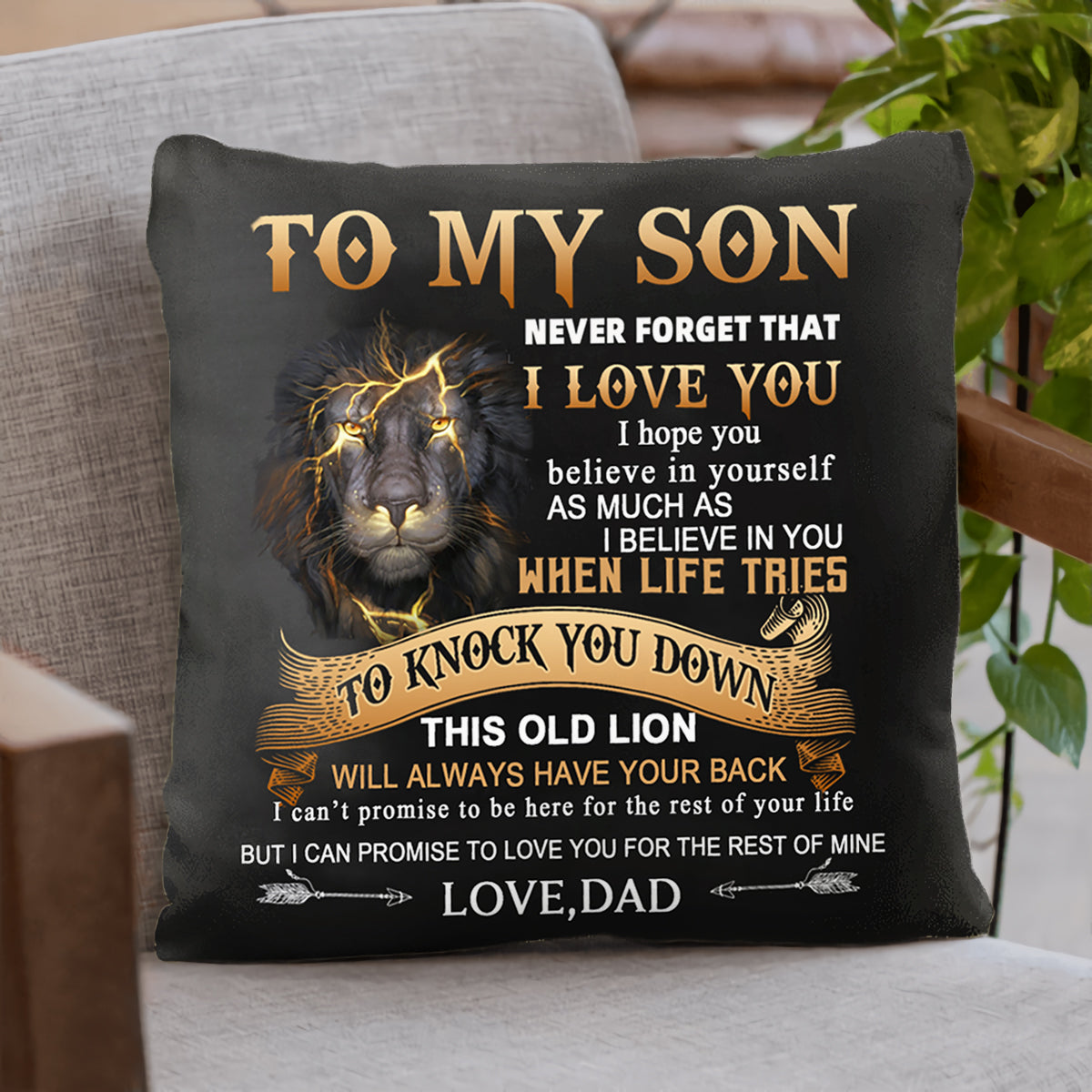 Never Forget I Love You Personalized Pillow