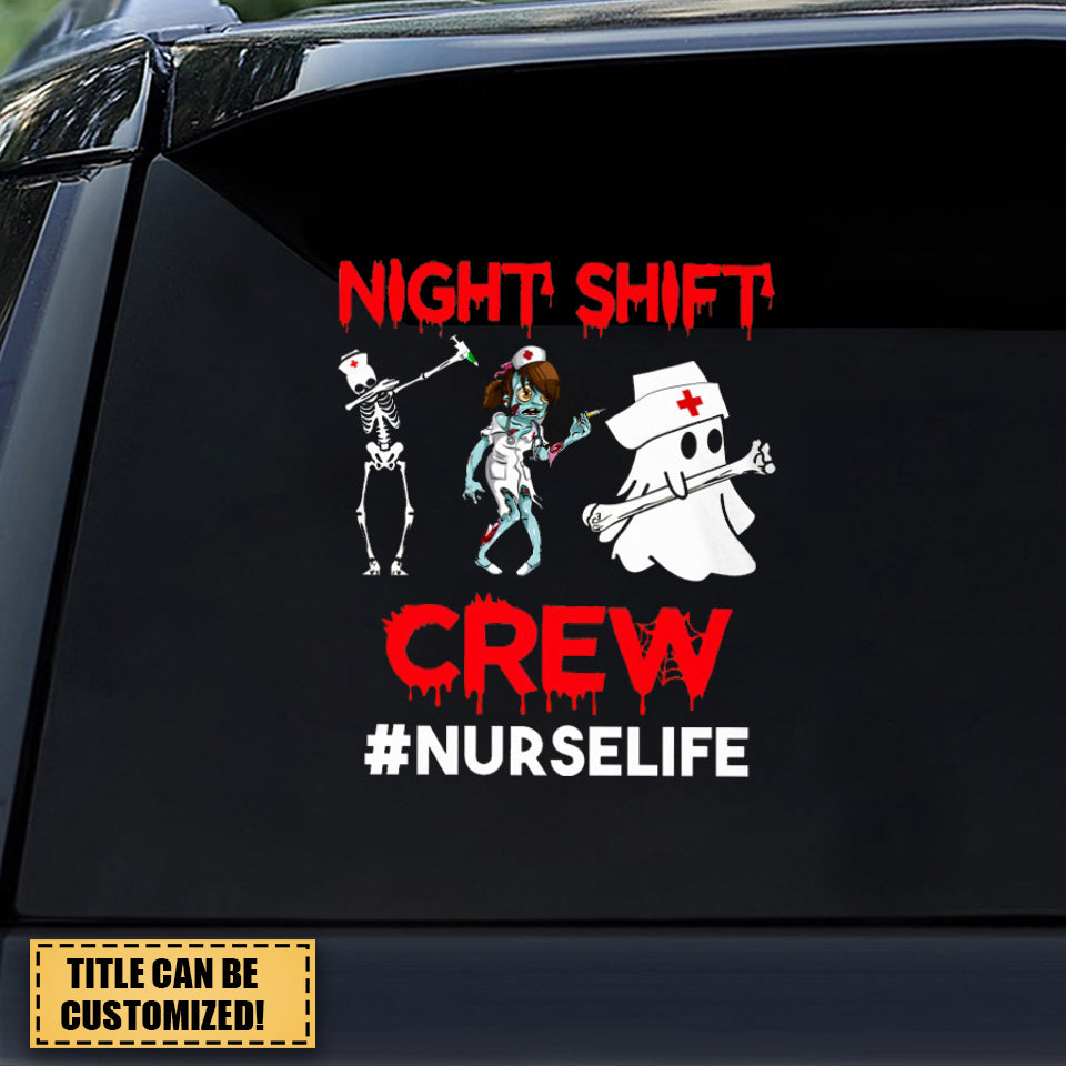 Personalized Halloween Nurse Decal