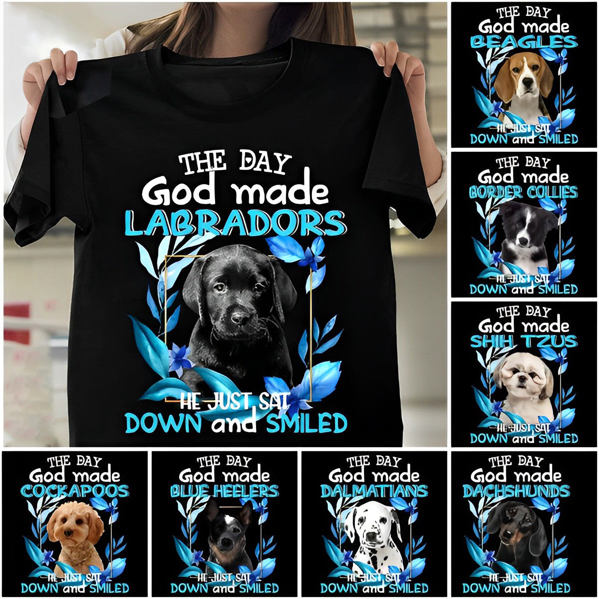 Personalized God Smiled Classic T-Shirt-For Dog Lovers