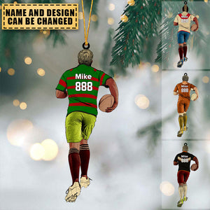 Custom Personalized Chrismas Ornament Rugby Gift, Gifts For Rugby Lovers