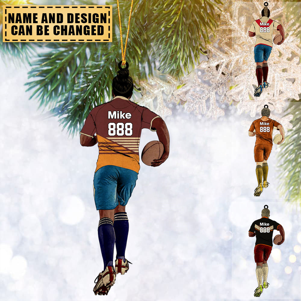 Custom Personalized Chrismas Ornament Rugby Gift, Gifts For Rugby Lovers