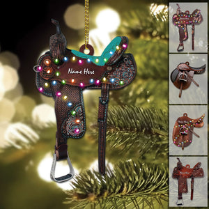 Personalized Horse Saddle Flat Acrylic Ornament For Horse Lovers Riding Horse Acrylic Ornament Hg98