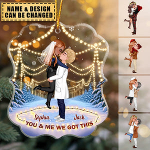 Together Since - Gift For Husband Wife, Anniversary - Couple Personalized Acrylic Ornament