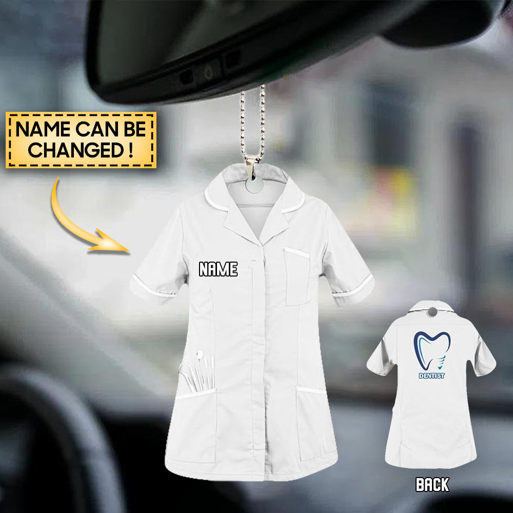 Personalized Custom Name Dentist Custom Shaped Ornament