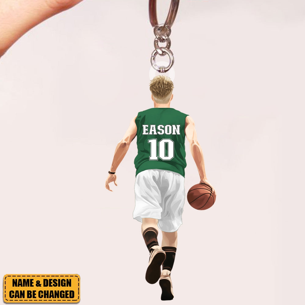 Basketball Shape - Personalized Keychain