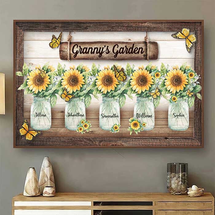 Grandma's Garden - Personalized Horizontal Poster